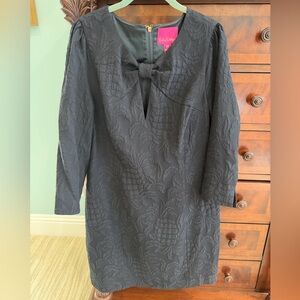 Lilly Pulitzer Kolton Black Jacquard  Dress, 16
